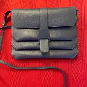 Senreve Crossbody / Clutch bag - Pebbled Marine Blue